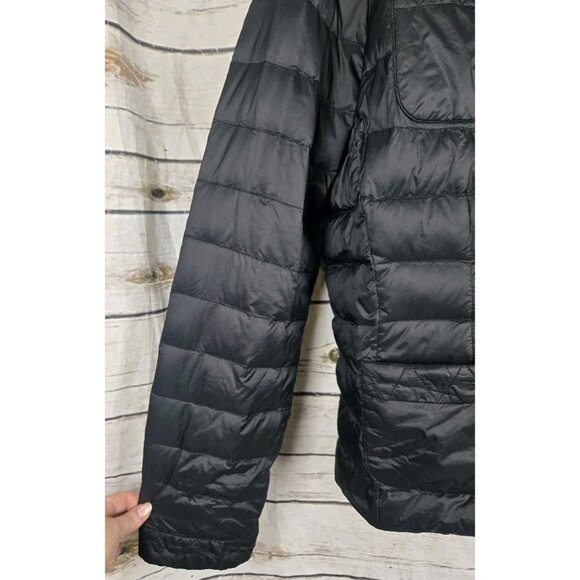 Lands End Women Black Down Puffer Vest Jacket XL 18 Down Fill Packable Full Zip - Picture 4 of 7